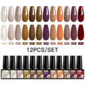 10/12pcs Spring Macaron Nail Gel Polish Set Semi Permanent UV for Manicure Soak Off Gel Nail Polish Kit Varnishes Nail Supplies