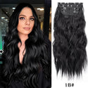 4Pcs/Set 20Inch Synthetic Hair Clip in Long Wavy Thick Hairpieces