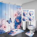 4 Pcs Shower Curtain Sets With 12 Hooks