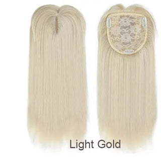 Buy light-gold 14inch Straight Synthetic Clip-In One-Piece Hair Extension