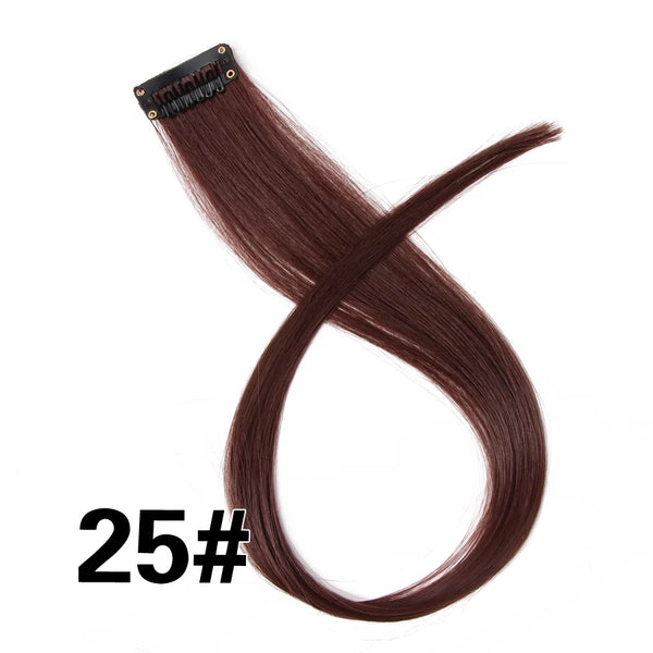 Color Ombre Straight Hair Extension Clip in Hairpieces