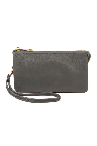 Buy gray 005 - Leather Wallet With Detachable Wristlet