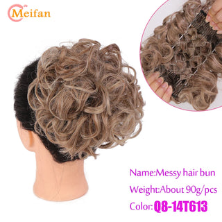 Buy 14t613 Curly Chignon With Comb Clips