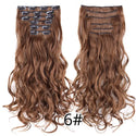 22Inch Synthetic Long Curly 16Clips Clip in Hair Extensions