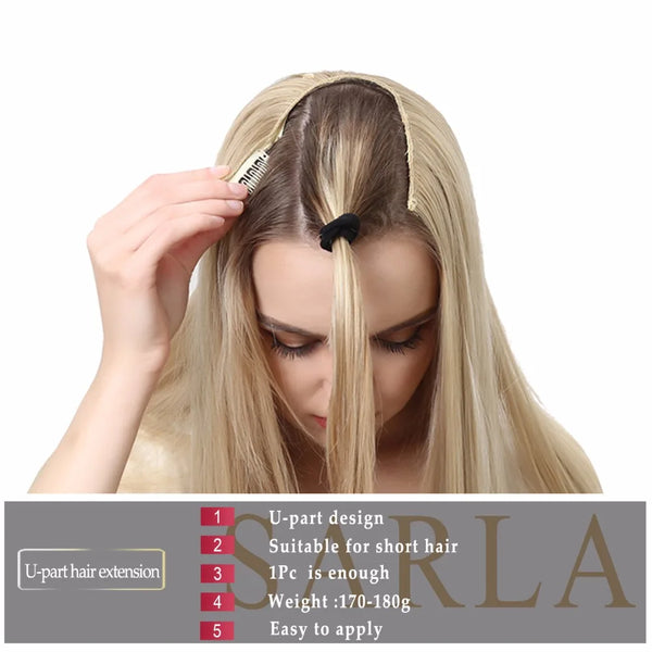 U-Part Synthetic Clip in Hair Extension