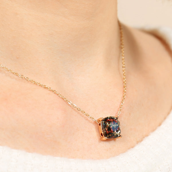 Cushion Glitter Necklace