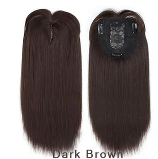 Buy dark-brown 14inch Straight Synthetic Clip-In One-Piece Hair Extension