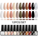 10/12pcs Spring Macaron Nail Gel Polish Set Semi Permanent UV for Manicure Soak Off Gel Nail Polish Kit Varnishes Nail Supplies