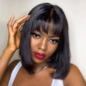 Straight Bob Wig With Bangs for Women