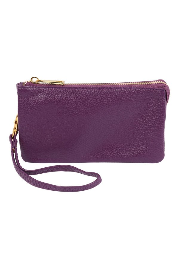 005 - Leather Wallet With Detachable Wristlet