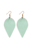 Teardrop Shape Genuine Leather Earrings