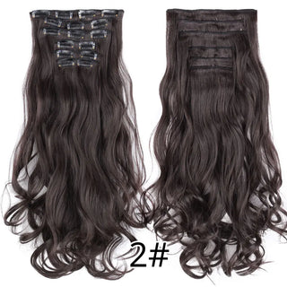 Buy 2 22Inch Synthetic Long Curly 16Clips Clip in Hair Extensions