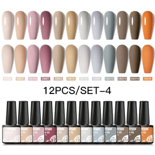 Buy zh20027 10/12pcs Spring Macaron Nail Gel Polish Set Semi Permanent UV for Manicure Soak Off Gel Nail Polish Kit Varnishes Nail Supplies