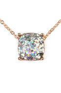 Cushion Glitter Necklace