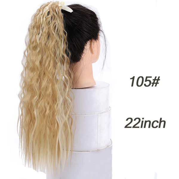 Synthetic 22inch Drawstring Ponytail Extensions