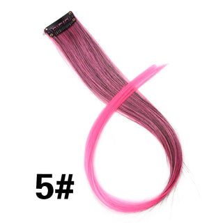 Buy 5 Color Ombre Straight Hair Extension Clip in Hairpieces