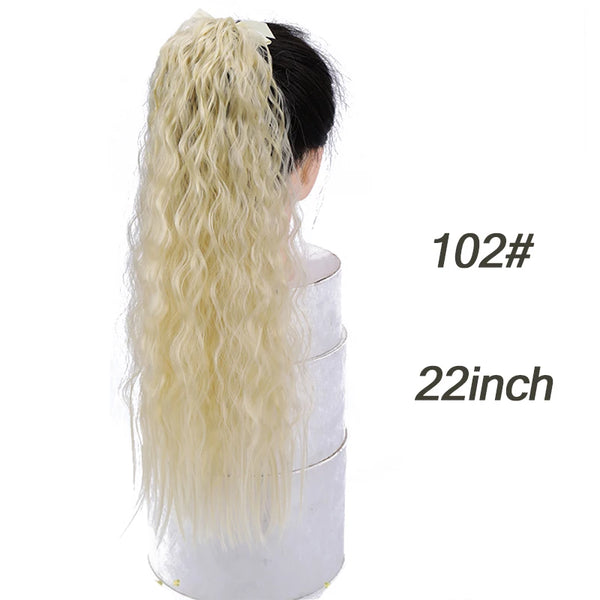 Synthetic 22inch Drawstring Ponytail Extensions