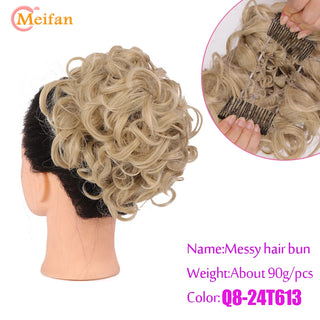 Buy 24t613 Curly Chignon With Comb Clips