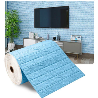 Buy blue 3D Wallpaper Decoration Self-Adhesive