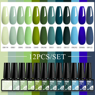 Buy zh20029 10/12pcs Spring Macaron Nail Gel Polish Set Semi Permanent UV for Manicure Soak Off Gel Nail Polish Kit Varnishes Nail Supplies