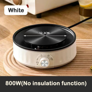 Buy 800w-white 1000W Electric Mini Coffee Heater Milk Tea Mocha Heating Stove Hot Plate Multifunctional Cooking Pot Oven Small Furnace Cooker