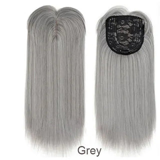 Buy grey 14inch Straight Synthetic Clip-In One-Piece Hair Extension