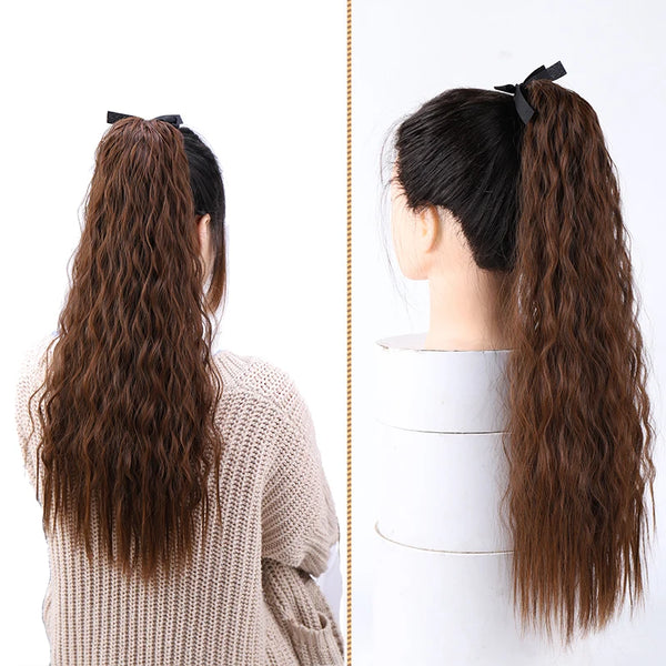 Synthetic 22inch Drawstring Ponytail Extensions