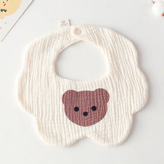 Buy single-little-bear Cotton Gauze Baby Print Bibs Infant Bib