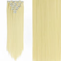 22Inch Long Straight Wavy Hair Extension 7Pcs/Set 16 Clips