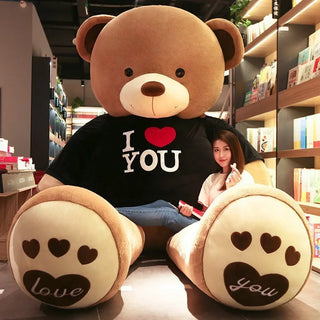 Buy 9-love-you 100cm Plush Toy Teddy Bear Giant  T Shirt Soft Stuffed Animals Pillow Dolls Grilfriend Kids Wife Birthday Valentines Day Decor