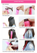 Color Ombre Straight Hair Extension Clip in Hairpieces