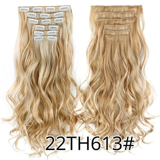 Buy 22th613 22Inch Synthetic Long Curly 16Clips Clip in Hair Extensions