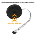 1.5m 60inch Black Double Sided Measuring Tape Auto Retractable Tools ABS Flexible Sewing Mini Measuring Tape