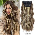 4Pcs/Set 20Inch Synthetic Hair Clip in Long Wavy Thick Hairpieces