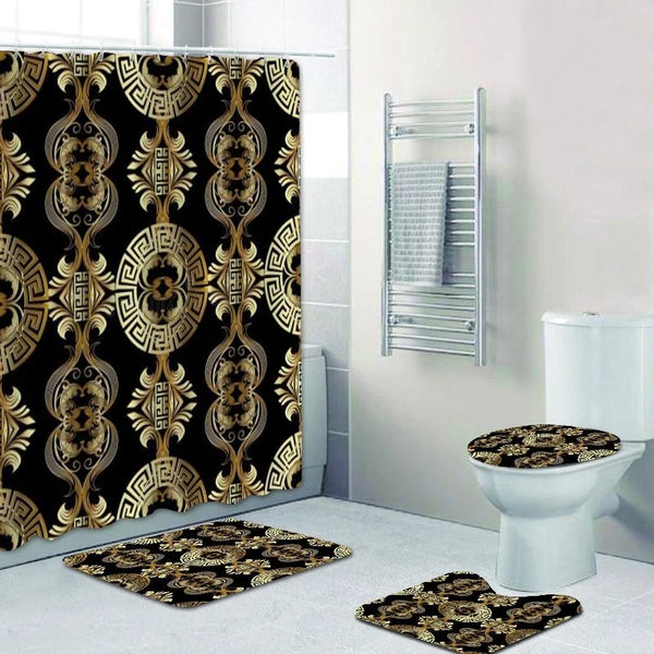 Modern Geometric Shower Curtain Set