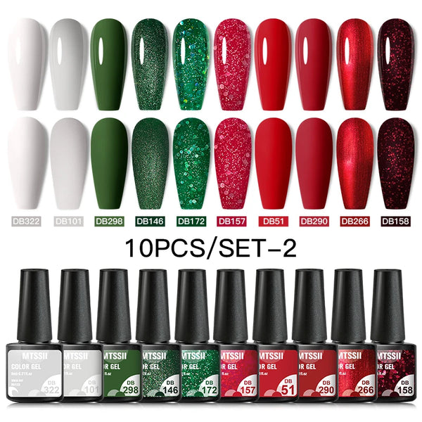 10/12pcs Spring Macaron Nail Gel Polish Set Semi Permanent UV for Manicure Soak Off Gel Nail Polish Kit Varnishes Nail Supplies