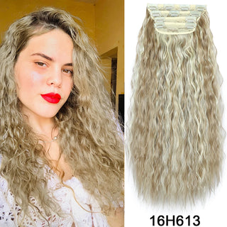 Buy 16h613-curly 4Pcs/Set 20Inch Synthetic Hair Clip in Long Wavy Thick Hairpieces