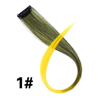 Buy 1 Color Ombre Straight Hair Extension Clip in Hairpieces