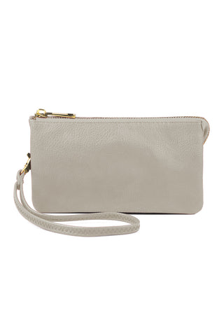 Buy light-gray 005 - Leather Wallet With Detachable Wristlet