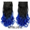 22Inch Synthetic Long Curly 16Clips Clip in Hair Extensions