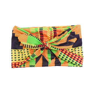 Buy 238-geo-yellow African Pattern Print Headband