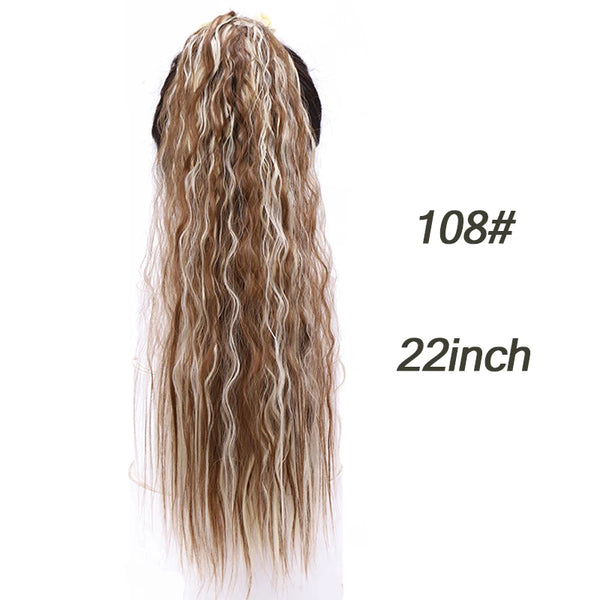 Synthetic 22inch Drawstring Ponytail Extensions