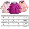 0-36m Baby Girls Coats Autumn Winter Kid Girls Clothes Warm Button Hoodies Coat Kids Girls Jacket Outwear