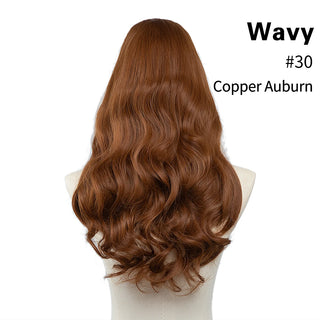 Buy copper-auburn U-Part Synthetic Clip in Hair Extension