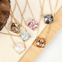 Cushion Glitter Necklace