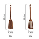 1-7pc Teak Natural Wood Tableware Spoon Spoon Turner Long Rice Colander Soup Skimmer Cooking Spoon Spoon Kitchen Tool Set