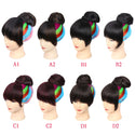 Synthetic Hair Buns With Bangs