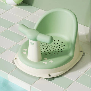 Buy green Baby Bath Seat Safety Non-Slip Plastic Bath Stool