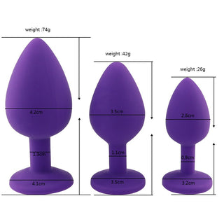 Silicone Butt Plug Anal Plug Unisex Sex Stopper 3 Different Size Adult Toys for Men/Women Anal Trainer for Couples