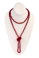 8mm Longline Hand Knotted Necklace